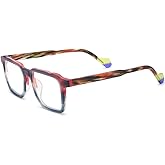 HEPIDEM Multicolor Acetate Glasses Frame Men Vintage Square Eyeglasses Optical Spectacles 9269