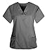 G Med Unisex Scrub Set V-Neck Top and Pant 2 PC Set(Menset-MED,DGY-L) Dark Grey