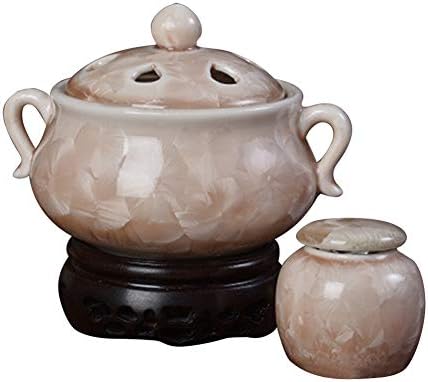 BOPISHOP Ceramic Incense Burner-Timing Temperature Control Electronic Aroma Essential Oil Diffuser - for Home/Office/SPA Agarwood Aromatherapy Stove