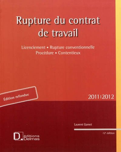 Rupture du contrat de travail