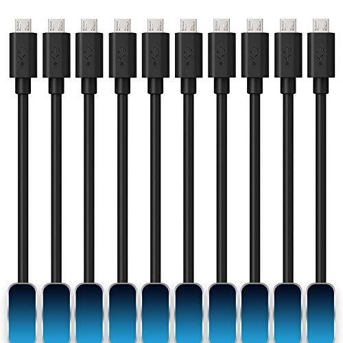 USB Cable Pack,Mopower 10 Pcs 1.6FT High Speed USB 2.0 A Male to Micro