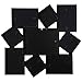 Adeco 9 Openings Decorative Black wood Wall hanging Collage Picture Linear Collage Picture Photo Frame - Made to Display Four 3x3, Two 3.5x5, Two 5x3.5, and One 5x7 photos