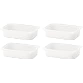 I-K-E-A 4x TROFAST Storage Box,White Container 16 &frac12;x11 &frac34;x4 ''