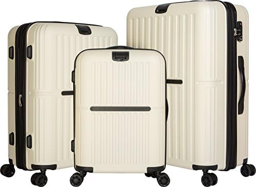 cheergo RE17-03 ABS Material PC Hardside 3 Piece Set Luggage 20 24 28 Spinner White