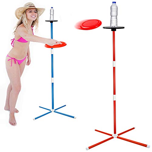 Juegoal Outdoor Game Set, Yard Games Flying Disc Frisbee Set, Catch the Bottle Sports Gifts for Family Adults and Kids…