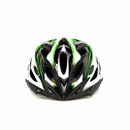 Ultralight Stable Road/Mountain Mens/Womens Bike Helmet-green+black+white - Thumbnail 4