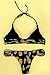 Cupshe Fashion Women's Pineapple Halter Padding Bikini Bathing Suit, Multicolor, Small