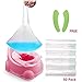 Potty Liners Disposable Travel Potty Chair Liners with Drawstring Potty Bags Universal Potty Chair Liner for Kids Toddler 50 Pack+Toilet Mat, Leak Proof
