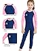 DIVE & SAIL Kids One Piece Long/Short Sleeve Swimsuit Sun Protection Sunsuit
