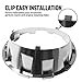 Triple Chrome Silver Front Headlight Trim Cover Bezels Compatible with 2007-2018 Wrangler Rubicon Sahara Sport JK JKU 2&4 door - Pair