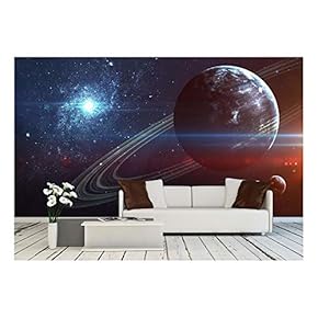 Infinite Space Background with Nebulas and Stars. - Removable Wall Mural | Self-Adhesive Large Wallpaper - 66x96 inches
