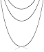 Sterling Silver Italian Rope Chain Necklace Set  18