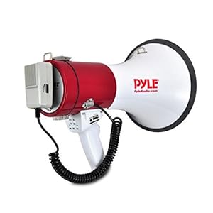 Pyle Portable Megaphone Speaker PA Bullhorn-Built-in Siren, 50W Adjustable Volume Control &1200 Yard Range-Ideal for Any…