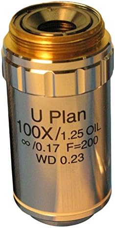 MEIJI TECHNO AMERICA MA837 Plan Semi Apo Objective, Oil, 100X, 1.25 N.A, 0.23 mm W.D, 24 mm F.N