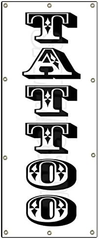 Amazon Com 36 X96 Tattoo Banner Banner Sign Vertical Tattoos