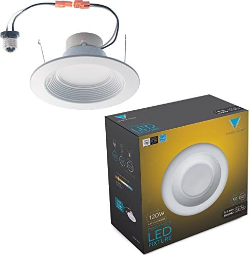 Triangle Bulbs 14.8 Watt Retrofit Downlight Kit 120W Replacement, Fit for 5-6 inch Round Opening, Dimmable, 2700K, E26 Base, UL and Energy Star Qualified
