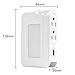 MMUSC Power Outlet with Night Light Plug in Surge Protector USB Outlet Extender Wall Mount Charger, 2 USB Ports & 4 AC Outlets with Phone Holder Slot for Bathroom, Bedroom, Hallway (White)