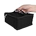 Essential Oils Storage – pureGLO 30 Bottle Essential Oil Carrying Case - Essential Oil Organizer Bag Travel Carrier Holds 5ml, 10ml, 15ml Vials – Holder for Young Living & Doterra Containers (Black)