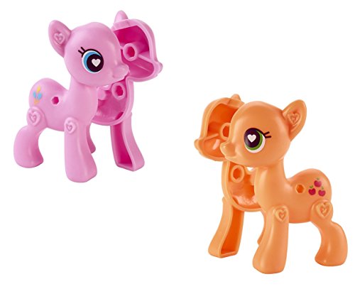 Secret for Longevity 2-Pack Little Pony Horse Pink Pinkie Pie Orange Applejack Figures Pop Starter Style Kit Play Set Toy