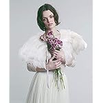 Zakia Gothic Victorian Fashion Feather Shrug Shawl Halloween Wedding Poncho Costume Zakia Gothic Victorian Fashion Feather Shrug Shawl Halloween Wedding Poncho Costume