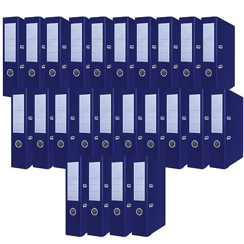 OFFICER PRODUCTS A4/75 mm Dark Blue Paper Folder, 24 Pack with Metal Edge Protection