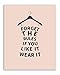 CRYSTAL CANVAS Cute Dress Hanger Quote Prints - Set of 6 (8x10 Inches) Glossy Wall Art Decor Photos Fashion Silhouette Typography