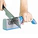 JL Future Knife Sharpener for Steel Ceramic Knives 3 Stage Stainless Steel Knife Sharpening System(Blue)
