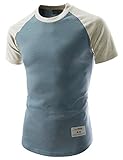 Unisex Slim Fit Casual Round Neck Short Sleeve Contrast Raglan Tshirts