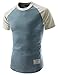 Unisex Slim Fit Casual Round Neck Short Sleeve Contrast Raglan Tshirts