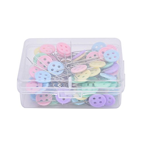 Lwestine 400 Pcs Flat Button &Flower Head Pins,Straight Pins, Quilting