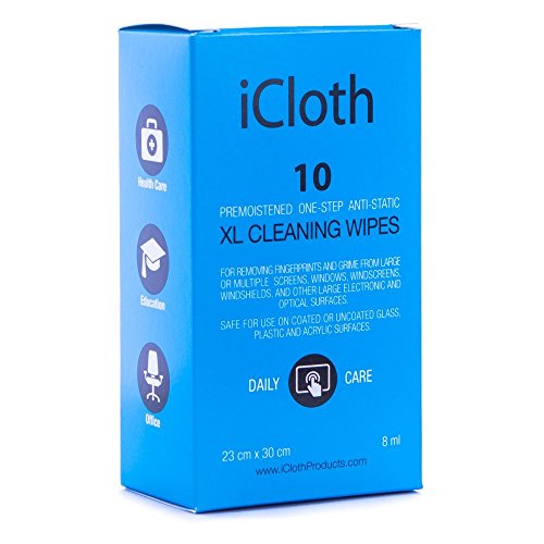 iCloth All Size Combo Cleaning Wipe Pack | 30 Lens and Screen - 24 Large Screen - 10 XL Screen and Mulit-Surface For use in LCD LED OLED TV screens, Smartphones, Windows, Windscreen and Others