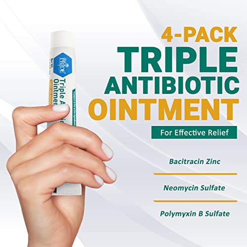 MED PRIDE Triple Antibiotic Ointment [1 oz] 4Pack 24Hour, First Aid