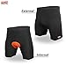 Arltb Bike Shorts Men & Women 3D Padded Bicycle Cycling Underwear Orange
