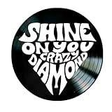 Shine on You Crazy Diamond song lyrics by Pink Floyd on a Vinyl Record Album Wall Art