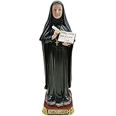 Love's Gift Inc. St. Francis Cabrini Statue, 12 Inch, Black, White, Brown, Art Deco, Religious, Home Decor