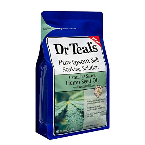 Dr Teal's Epsom Salt Bath Combo Pack (6 lbs Total), Sativa Hemp Seed