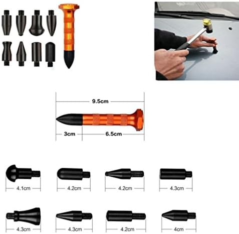 Yeefant PDR Tap Down Knockdown Pen Paintless Dent Repair Hail Removal Tools w/9 Heads Pit Repair Balance Bridge Set Tool