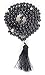 108 Black Lava Stone Mala Necklace or Wrist Wrap for Meditation, Prayer, Japa, Tantra, Aromatherapy