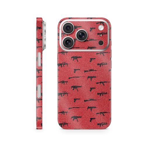 Glossy Glitter Phone Skin Compatible with Apple iPhone 17 Pro - Guns - Premium…