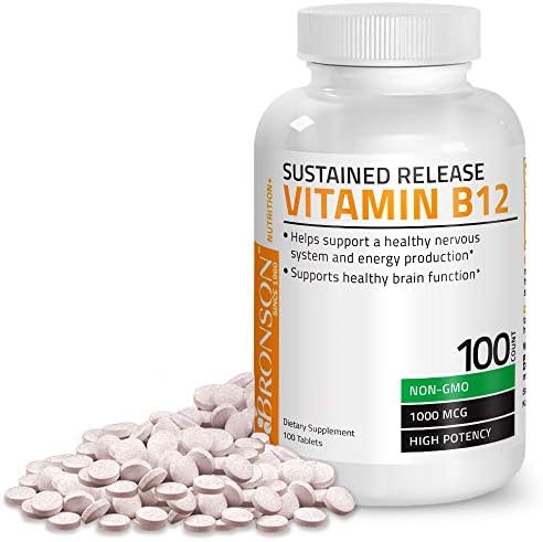Vitamin B12 1000 Mcg B12 Vitamin As Cyanocobalamin Sustained Release Premium Non Gmo Tablets Supports Nervous System Healthy Brain Function And Energy Production 100 Count Amazon Sg Health Personal Care