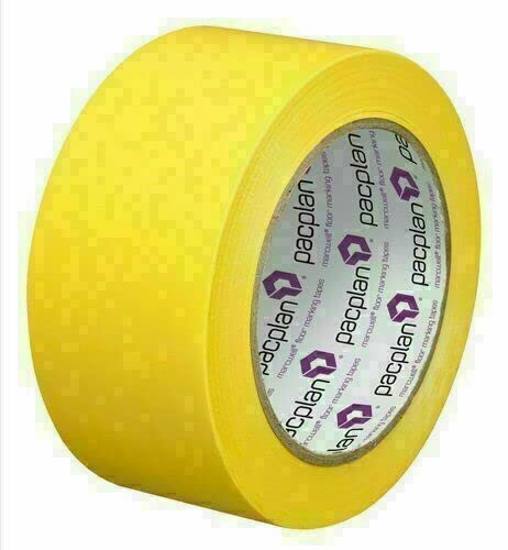 Pacplan 50mm x 33m Yellow Heavy Duty High Visibility Floor Hazard Lane Marking Tape Qty 1 Roll