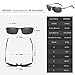 MOORAY Polarized Sunglasses for Men,UV400 Mirrored Lens Sports Glasses,Outdoor Eyewear, Metal Frame Sunglasses(Grey)