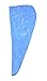 Sinland Hair Drying Towel Microfiber Fast Drying Hair Turban Twist Wrap Cap 9.5Inch X 24.4Inch Blue