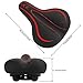 Bike Seat - Yoleo Comfortable Gel Bicycle Seat Memory Foam Waterproof Bicycle Saddle, Dual Shock Absorbing Ball Universal Replacement for Men Women/Indoor-Outdoor (Red)