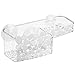 mDesign Pebbles Bathroom Suction Shower Caddy Organizer Basket for Shampoo, Conditioner, Soap - Clear
