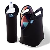 Nordic By Nature Insulated Neoprene Lunchbox Tote Lunch Bag For Women, Men & Kids + 12
