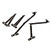 uxcell Furniture Box 105mm Long Rotatable Folding Lid Support Hinge 4Pcs