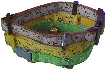 (3 PACK) The Best Dog Collar With Adjustable (Width Size 5/8”) Suitable For Small &amp; Medium Dog &amp; Cat. The Best Dog &amp; Cat Collars On The Market With Beautiful Color &amp; Pattern For Your Cute Pet. (GREEN)