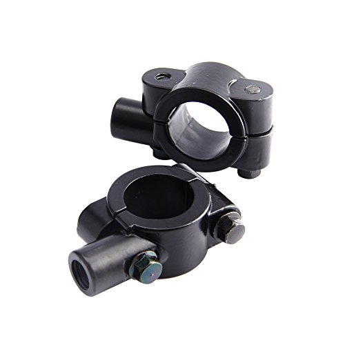 Yosoo Universal Motorcycle Rear View Mirror Mount 10mm Fit on 7/8" /22mm Handlebar,Aluminum Black
