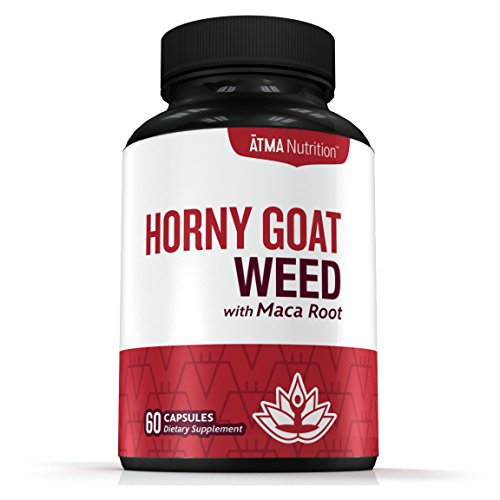 Premium Horny Goat Weed Extract with Maca Root For Increased Desire & Performance - Natural Libido Booster For Men & Women - Enhance Energy & Focus - 1000mg Epimedium & 10mg Icariins Per Serving